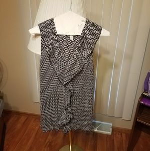 Sleeveless Sequin Detailed Ruffle top